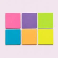 Set 6 Warna Kertas Tempel Persegi Berwarna-warni, Bantalan Memo Perekat Diri yang Dapat Ditulis untuk Belajar, Kantor, Perencanaan, Pengingat, dan Memo - Satu-Ukuran - View 10