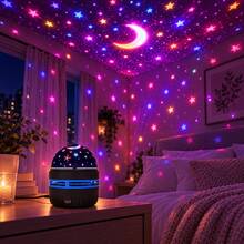 Lampu Proyeksi Langit Berbintang USB, Proyeksi Bintang & Bulan Berwarna-warni, Pasang & Mainkan, Langit Malam Impian untuk Kamar Tidur, Pesta & Hadiah - Stellar - View 2