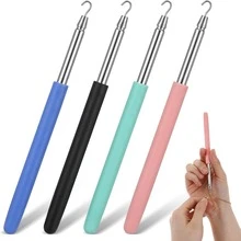 Bracelet Wearing Assistant, Retractable Metal Hook Jewelry Clasp Helper, Multi-Color Silicone Handle, Bracelet Wearing Tool For Women - View 9