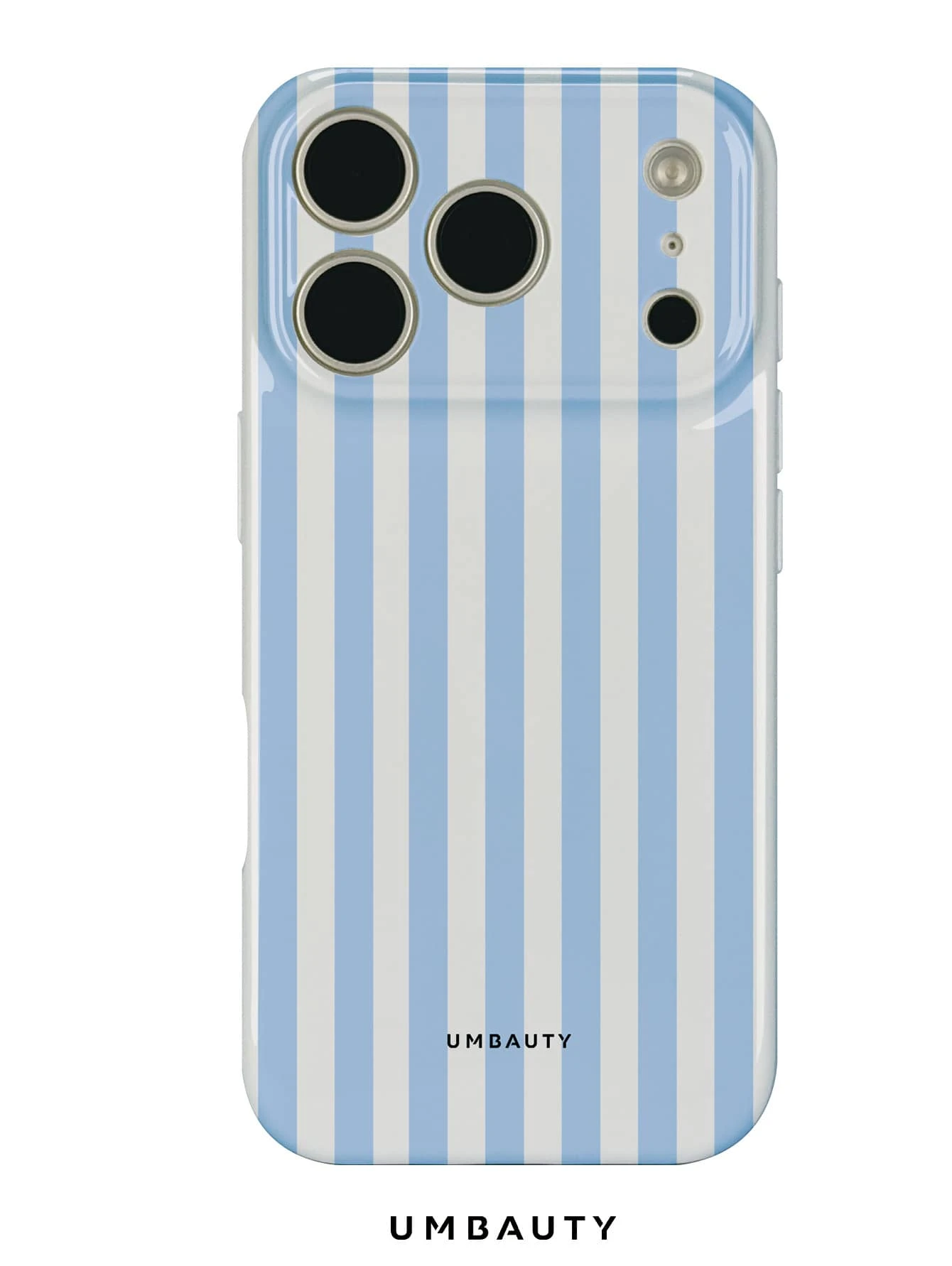 UMBAUTY 1pc Blue & White Striped Pattern Design, Compatible With Phone 18 Pro Max, Fits Apple 18/17/16/15/14/13/12/11 Pro Max/Plus/Mini 17e, Full Coverage High-Definition Printed Soft Shell Phone Case, Raised Screen/Lens Protection, Unisex, Ideal Gift For Girlfriend On Halloween, Valentine's Day, Easter, Wedding Season And Birthday - Multicolor - View 1
