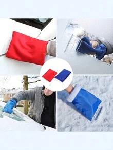 1pc Winter Car Ice Scraper Glove, Soft Lining Snow Removal Glove With Built-In Ice Scraper, Portable Windshield, Window And Roof De-Icing Tool, Easy To Use - A - View 10