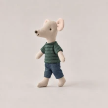 [Academy Mouse]1pc 15cm Academy Style Mouse Plush Doll, Holiday Birthday Gift, Back To School Gift, Children's Room Handmade Fabric Decor - College Mouse - View 11