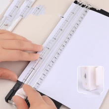Bidirectional Paper Cutter A4 Paper Trimmer Small Manual Paper Cutting Machine Office Use Handmade Multi-Function Cutter Portable Ruler Paper Slicing Tool Desktop Paper Cutting Gadget - A - View 3
