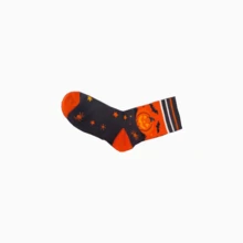 3 Pairs Halloween Pumpkin Bat Crew Socks, Soft Cotton Holiday Printed Casual Socks - Multicolor - View 10