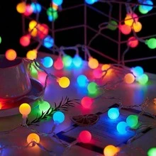 1Pack LED Colorful Ball String Lights, LED Frosted Small Ball String Lights,Ball Fairy String Lights,Indoor Decorative String Lights,Suitable For Outdoor, Atmosphere Decoration, Christmas Holiday Decoration (Battery Powered, Batteries Not Included) - Colorful - View 5