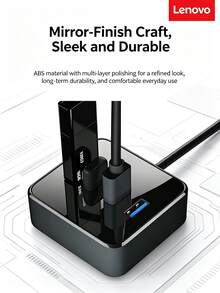 Lenovo Hub Split-Outlet Original C603, Extender USB 3.0 Kecepatan Tinggi, Tipe Steker Atas [Type-C ke USB 3.0 x 4], 0,25m, Universal untuk Laptop - View 3