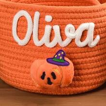 Personalized Halloween Gift Basket, Storage Basket, Trick Or Treat Gift Basket, Handheld Basket, Halloween Gift Basket - Multicolor - View 58