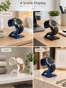 3D Printed Watch Stand Organizer, Minimalist Freestanding Watch Display Holder With Curved Cradle And Stable Base, Desktop Watch Storage For Bedroom, Living Room Home Decor, Counter Display, Christmas Gifts And Winter Holiday Essentials - Multicolor - View 6
