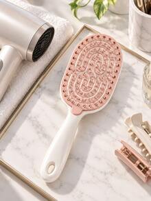 1PC Pastel Hair Brush Set Soft Cushion Massage Comb Anti Tangle Detangling Brush For Women Daily Hair Styling Beauty Accessories - One Size - View 4