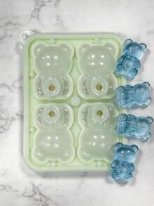 1pc 4-Cavity/1-Cavity Cute Teddy Bear Ice Mold, Flexible Silicone Ice Tray, Suitable For Freezer - Multiple Styles - View 3