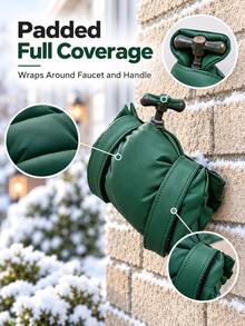 Outdoor Faucet Anti-Freeze Protection Cover; Winter Leather Faucet Cover, Outdoor Garden Faucet Insulation Sleeve, Thickened Cold-Resistant Anti-Freeze Protection Cover. Faucet Insulation - Outdoor Faucet Dedicated Anti-Freeze Protection Sleeve. - One Size Fits All - View 5
