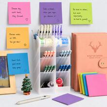 Set 6 Warna Kertas Tempel Persegi Berwarna-warni, Bantalan Memo Perekat Diri yang Dapat Ditulis untuk Belajar, Kantor, Perencanaan, Pengingat, dan Memo - Satu-Ukuran - View 6