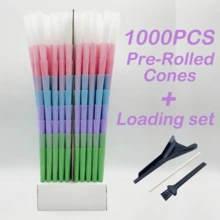 1000/200/100/50/30pcs/Set Large Pre-Rolled Cone Set | 110mm Slow Burning Multicolor Professional Pre-Rolled Cones Premium Packaging Tubes | For Smoking - Perfect Gift For Him - View 3