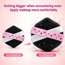 MONKIDS 3PCS Soft Wet & Dry Air Cushion Powder Fluffy Sponge,Thicker & Larger Wet & Dry Face Cleansing Puff, Cushion Powder Puff, Super Soft & Thick Powder Puff, Suitable For Foundation, BB Cream, Loose Powder, Wet & Dry Use - Multicolor - View 6