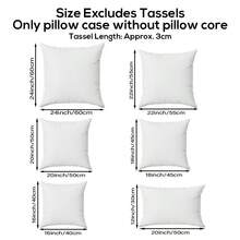 1PC Countryside Floral Print Pillow Cover With Tassel Border, Double-Sided Decorative Pillowcase, Red Peony Pattern, Home Decoration, Sofa, Bed, Bedroom(Excluding Pillow Core)-Size Excludes 3cm Tassels - Multicolor - View 5