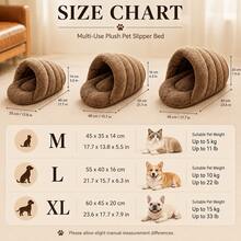 Slipper Shaped Cat & Dog Bed, Comfortable Indoor Sleeping Nest For Autumn/Winter - Multicolor - View 16