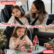 29pcs Christmas Theme Magnetic Tiles Set, Includes Christmas Character Magnetic Blocks, Can Freely Assemble Christmas House And Scene Models, STEM Sensory Toy, Back To School Preschool Magnetic Toy, Perfect Christmas And Halloween Gift For Children - Multicolor - View 8