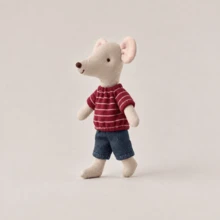 [Academy Mouse]1pc 15cm Academy Style Mouse Plush Doll, Holiday Birthday Gift, Back To School Gift, Children's Room Handmade Fabric Decor - College Mouse - View 10