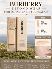 Burberry Kem nền Bobberley Foundation C20 (Full Size 30ml, Travel Size 5ml), che khuyết điểm chống nắng kiềm dầu bền màu 24h, lì tự nhiên, phù hợp cho da dầu và da hỗn hợp - C20 - Xem 2