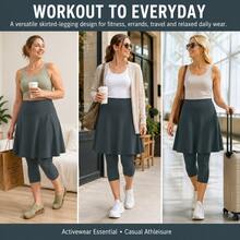 Women's Apron Skirt With Adjustable Tie Waist And Asymmetrical Hem Hip Coverage, Suitable For Leggings, Ballet, Dance, Pilates And Fitness Training - Multicolor - View 2