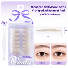 MONKIDS 100PCS/5 Sheets Breathable Invisible Double Eyelid Tape, Gift Y-Shaped Adjustment Rod,Double-Sided Eyelid Makeup Adhesive Tape, Transparent,Giveaways,Travel,Cheap Stuff,Travel Essential - Multicolor - View 12