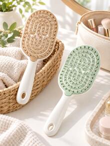 1PC Pastel Hair Brush Set Soft Cushion Massage Comb Anti Tangle Detangling Brush For Women Daily Hair Styling Beauty Accessories - One Size - View 2