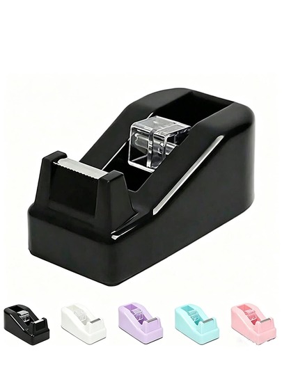 Dispensador de cinta de color macaron con base antideslizante pesada, fácil de cortar, adecuado para estudiantes, oficinas, hogares, manualidades DIY, proyectos de arte, álbumes de recortes, embalaje de regalos y sellado de embalaje