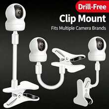 Protable Flexible Camera Clamp Mount Baby Monitor Camera Holder Stand Webcam Monitor Punch-Free Bendable Bracket Base With Clip - Color - View 6