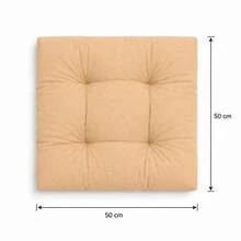 وسادة أرضية مربعة رمادية حديثة 50x50 سم – وسادة مقعد مبطنة ناعمة ومريحة للاستخدام المنزلي والخارجي - لون مشمشي - مشاهدة 8