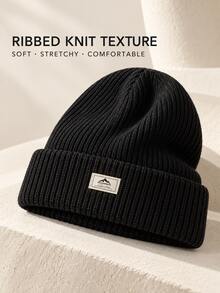 1pc Winter Men's Balaclava Hat Knitted Cap Windproof Cold-Proof Headwear Face Mask Warm Hat Dual Wear - Multicolor - View 6