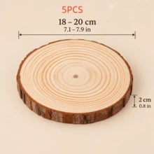 1/5 شرائح خشبية واقعية، مناسبة لتزيين مركز الطاولة، مثالية لحفلات الزفاف الريفية والغابات والحرف اليدوية المتنوعة؛ الزفاف، عيد الميلاد، حرف البالغين، قواعد الأكواب، مشاريع DIY، ديكور الخريف، ديكور الهالوين، الهالوين - متعدد الألوان - مشاهدة 11