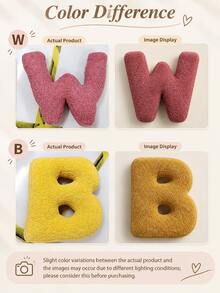 Personalized Letter Throw Pillow, Customized Name Pillow, Handmade Letter Cushion, Home Decor Gift, Housewarming Gift - Multicolor - View 10