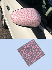 Leopard Print Car Decal Sticker, Cheetah Pattern Self-Adhesive Vinyl Waterproof Car Mirror Window Gas Tank Decor, DIY Cuttable Animal Print Car Accessories - A - View 10