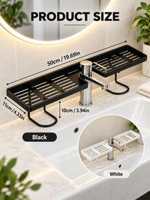 Bathroom Faucet Storage Rack - Bathroom Essential, Featuring Drill-Free, Wrap-Around And Hollow Quick-Dry Design. Moisture-Proof And Breathable, Suitable For Bathroom Sink Faucet And Kitchen Sink Faucet. - Multicolor - View 10