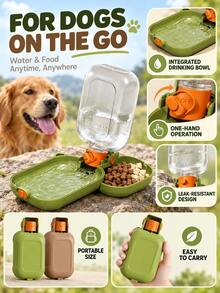 1pc 460ml Portable Dog Water Cup With Hanging Rope, Outdoor Pet Drinking Bottle, Leak-Proof Puppy Water Cup, Suitable For Small, Medium And Large Dogs Walking, Hiking, Camping - Multicolor - View 3