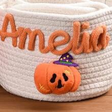Personalized Halloween Gift Basket, Storage Basket, Trick Or Treat Gift Basket, Handheld Basket, Halloween Gift Basket - Multicolor - View 72