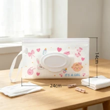 1pc Refillable Wet Wipes Container, Portable Wet Wipes Dispenser Box For Fresh Wipes Storage, Reusable Travel Wipes Holder Suitable For Outdoor Adventure, Camping, Hiking, Beach And Home Organization. - Multicolor - View 3