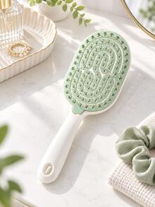 1PC Pastel Hair Brush Set Soft Cushion Massage Comb Anti Tangle Detangling Brush For Women Daily Hair Styling Beauty Accessories - One Size - View 3
