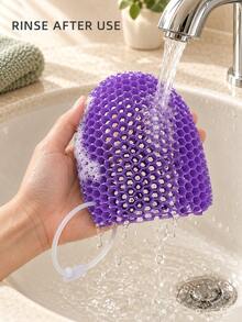 TPU Bath Cleaning Finger Sleeves Honeycomb Design Gentle Dead Skin Removal Deep Exfoliation Quick Lather Fast Drying Bathing Shower Scrubbing Makeup Removal Daily Essential - Multi-color - View 6