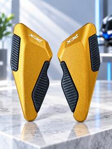 Motorcycle Rear Passenger Foot Pegs PCX160 PCX125, 1 Pair Enlarged & Widened CNC Aluminum Alloy Rear Foot Pegs With Anti-Slip Rubber Pads, Passenger Footrest Pads, Scooter Motorcycle Modification Replacement Parts - A - View 13