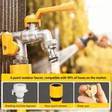 Outdoor Double Outlet Garden Faucet 1 In 2 Out Dual Independent Control Spigot Anti-Rust Anti-Freeze Water Tap For Yard Watering Car Washing Washing Machine - Multicolor - View 10