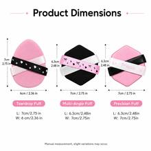 MONKIDS 3PCS Soft Wet & Dry Air Cushion Powder Fluffy Sponge,Thicker & Larger Wet & Dry Face Cleansing Puff, Cushion Powder Puff, Super Soft & Thick Powder Puff, Suitable For Foundation, BB Cream, Loose Powder, Wet & Dry Use - Multicolor - View 8