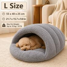 Slipper Shaped Cat & Dog Bed, Comfortable Indoor Sleeping Nest For Autumn/Winter - Multicolor - View 20