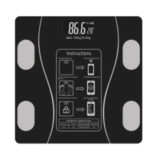 Smart Body Fat Scale, LED Display Digital Bathroom Scale, Bluetooth Connected Weight Scale, Accurate BMI Muscle Mass Body Fat Percentage Analyzer, Portable Electronic Body Scale For Home Bathroom Dormitory Fitness Use - A - View 4