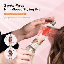 UKLISS 5-In-1 High-Speed Folding Hot Air Brush | Blow, Curl, Straighten, Volumize All-In-One, Create Salon-Quality Styling Experience Anywhere - Multicolor - View 4
