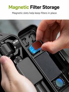 MIAOTU Hard Shell Storage Case For Osmo Pocket 3/4, All-In-One Portable Protective Box With Filter And Micro SD Card Slots, Includes Wrist Strap, Suitable For Travel And Daily Shooting - View 6