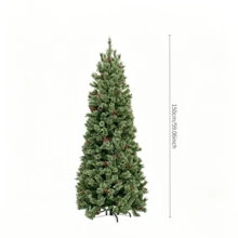 1 Blooming Pine Needle Christmas Tree With Fluffy And Full Branches. The Stable Base Prevents Tipping Over, And The Tree Is Easy To Assemble To Create A Strong Festive Atmosphere. Placed In The Living Room, It Fully Shows The Christmas Vibe. - Multiple Specifications - View 14