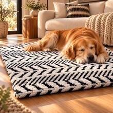 2026 New Dog Bed, Dog Mat, Pet Sleeping Pad, Winter Warm Dog Mat, All-Season Universal Cat Mat, Thickened Washable Cat Dog Bed Pad, Non-Slip, Suitable For Cats, Dogs And Other Small To Medium Pets - Black and White - View 1