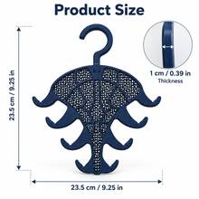 Multi Layer Clothes Hanger Organizer, Space Saving Wardrobe Storage Rack With 8 Hooks, Heavy Duty Plastic Garment Holder For Shirts, Handbags, Scarves, Bedroom Home Organization - View 4