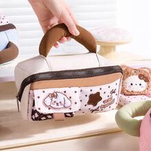 Yescholar 1pc Cute Dog Embroidered Large Capacity Pencil Case With Handle, Multi-Compartment Zipper Pen Bag With Front Pockets, Portable Stationery Organizer For Girls, Teens & Students, School & Daily Use - Cute Dog Embroidery Large Capacity Pencil Case - View 7